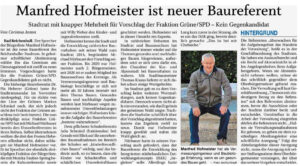 Manfred Hofmeister ist neuer Baureferent: RTB vom 15.12.23